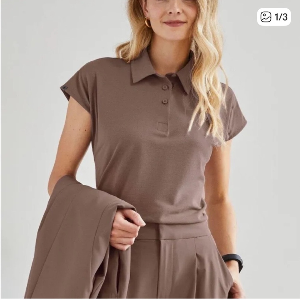 Figs Women's Button Down Shirt - Brown